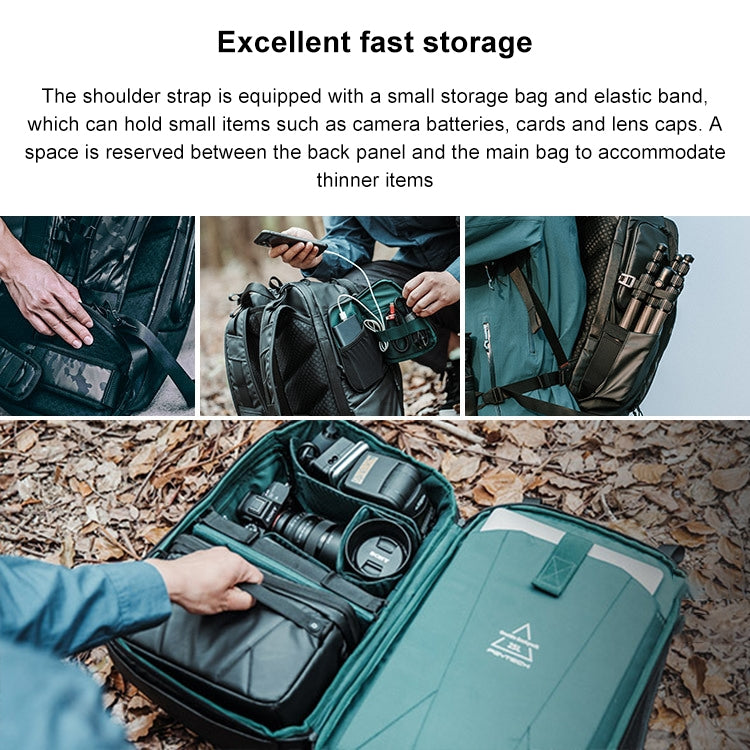 PGYTECH P-CB-020 2 in 1 Waterproof Shockproof Outdoor Dual Shoulders Backpack + Single Shoulder Bag