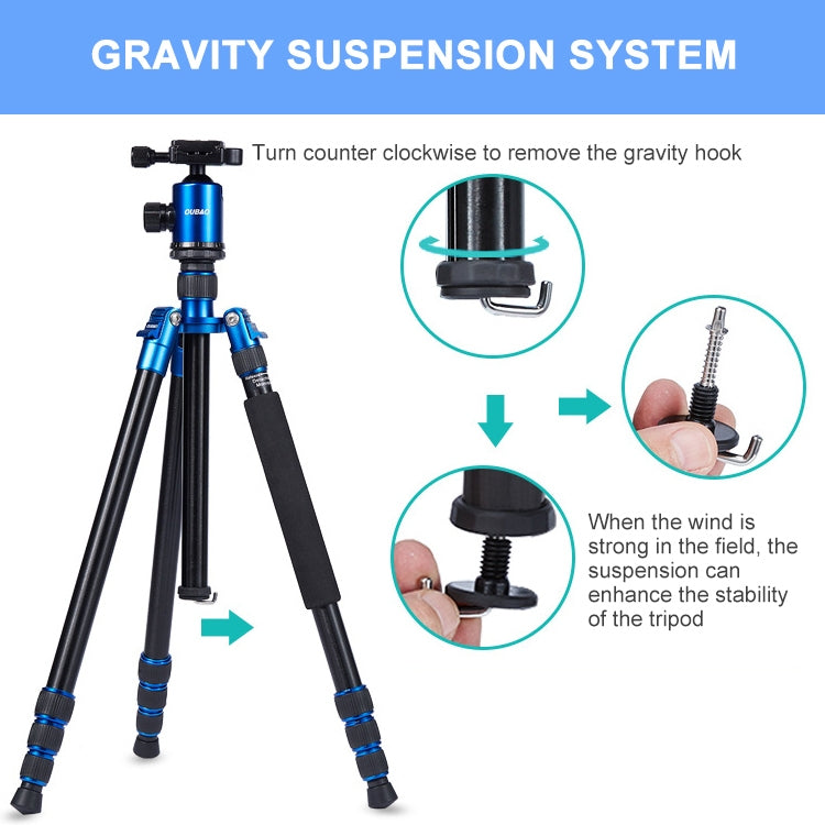TRIOPO Oubao A-688 Adjustable Portable Aluminum Alloy Tripod with Ball Head for SLR Camera