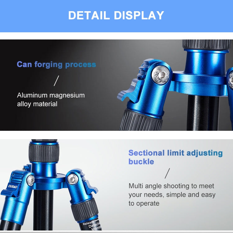 TRIOPO Oubao A-688 Adjustable Portable Aluminum Alloy Tripod with Ball Head for SLR Camera