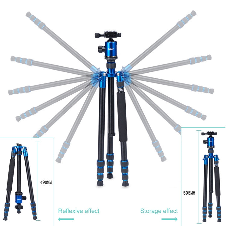 TRIOPO Oubao A-688 Adjustable Portable Aluminum Alloy Tripod with Ball Head for SLR Camera