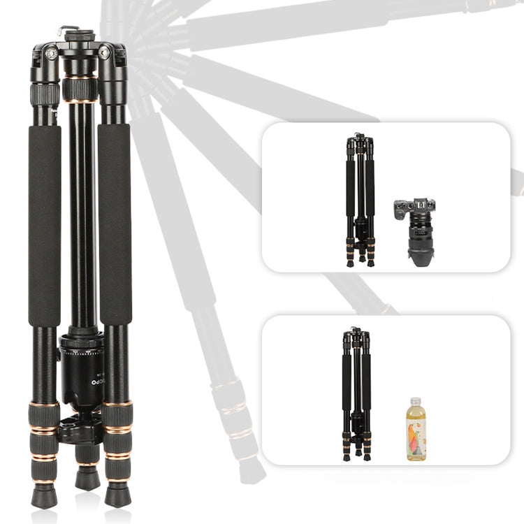 TRIOPO 554 Adjustable Portable Aluminum Alloy Tripod with D-2A Ball Head for SLR Camera