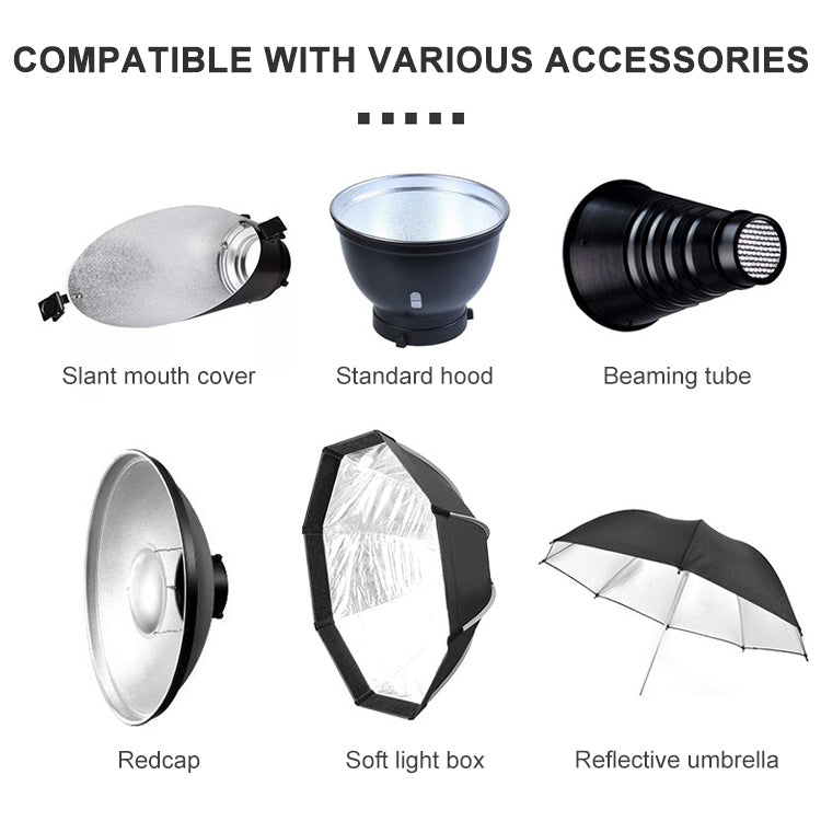 TRIOPO Oubao TTR300W 60x90cm Studio Softbox + Tripod Mount + 2x Light Bulb Photography Lighting Tow Piece Set