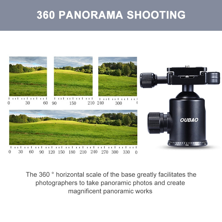 TRIOPO Oubao A-608S Adjustable Portable Aluminum Alloy Tripod with Ball Head for SLR Camera