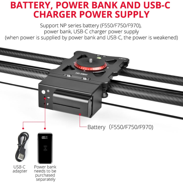 YELANGU L80TC 80cm Electrical Slide Rail Track with 2.4GHz Remote Control for SLR Cameras / Video Cameras