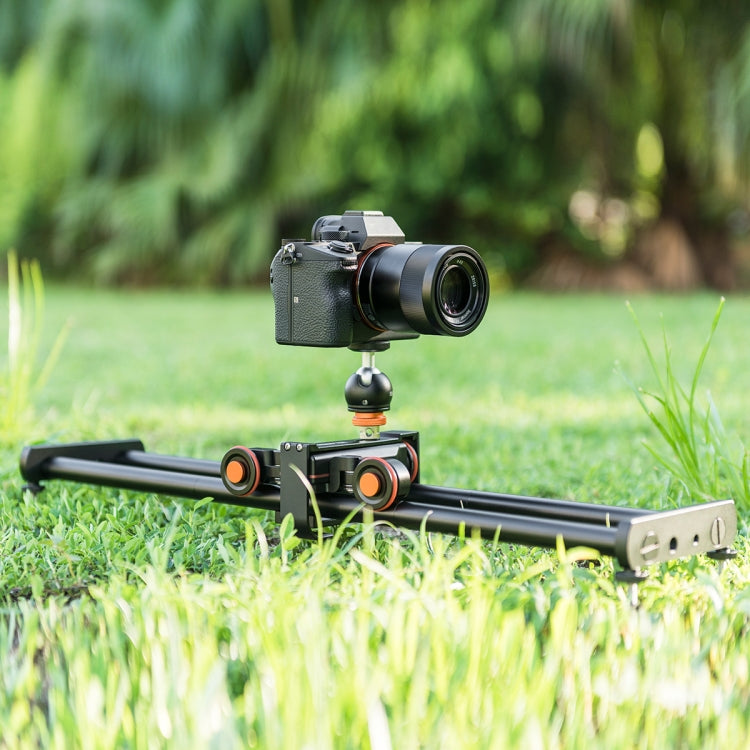 YELANGU L4X-60ET 60cm Splicing Slide Rail Track + Trolley Rail Buckle with Ballhead for SLR Cameras / Video Cameras