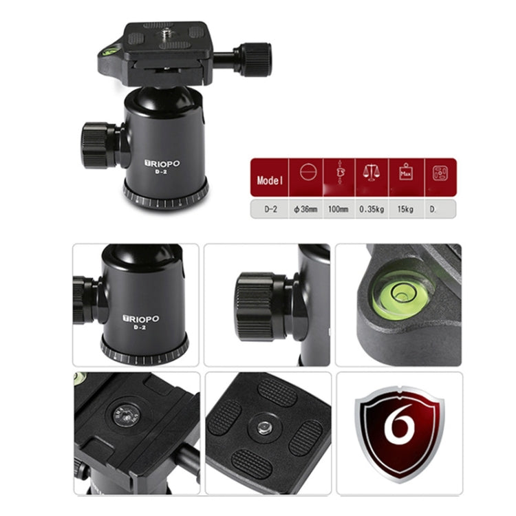 TRIOPO T258 Aluminum Alloy Tripod Monopod with D2 Ball Head