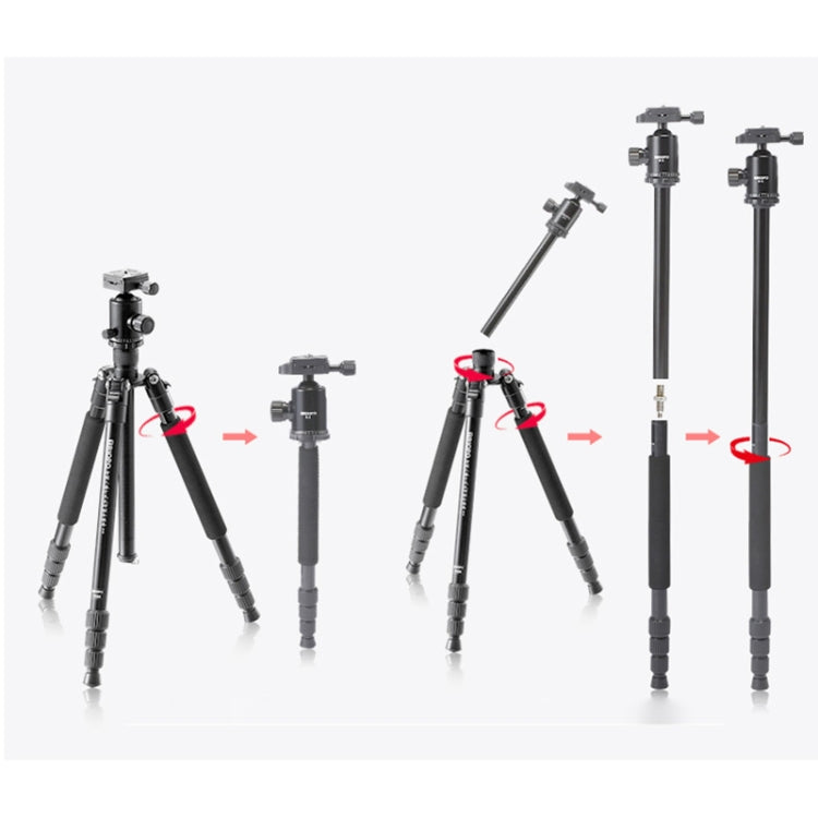 TRIOPO T258 Aluminum Alloy Tripod Monopod with D2 Ball Head