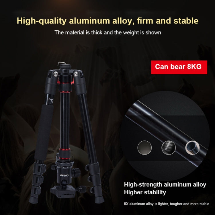TRIOPO Oubao A-208S Adjustable Portable Aluminum Alloy Tripod with Ball Head for SLR Camera