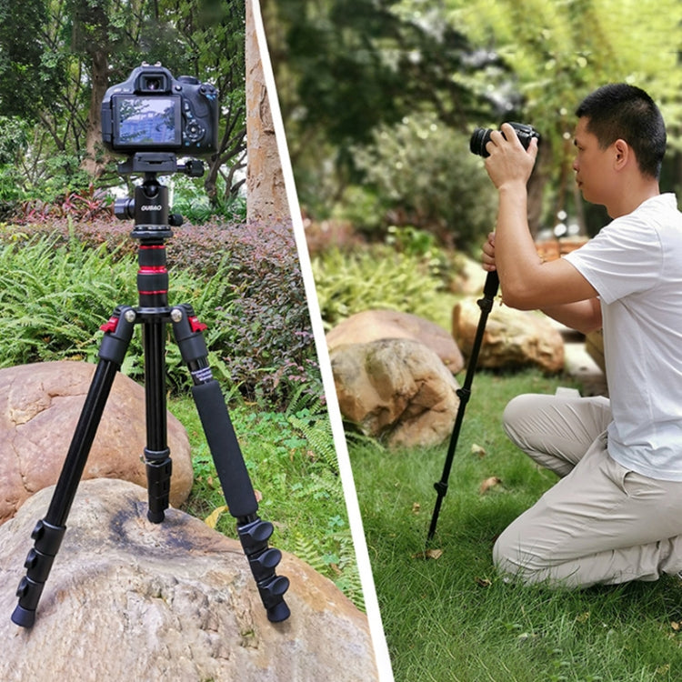 TRIOPO Oubao A-208S Adjustable Portable Aluminum Alloy Tripod with Ball Head for SLR Camera