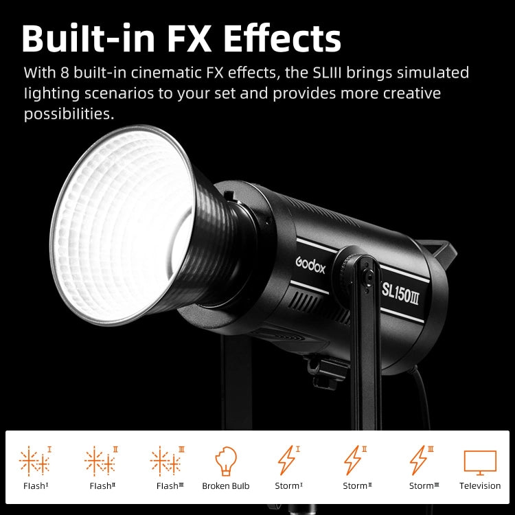 Godox SL150III 160W LED Light 5600K Daylight Video Flash Light