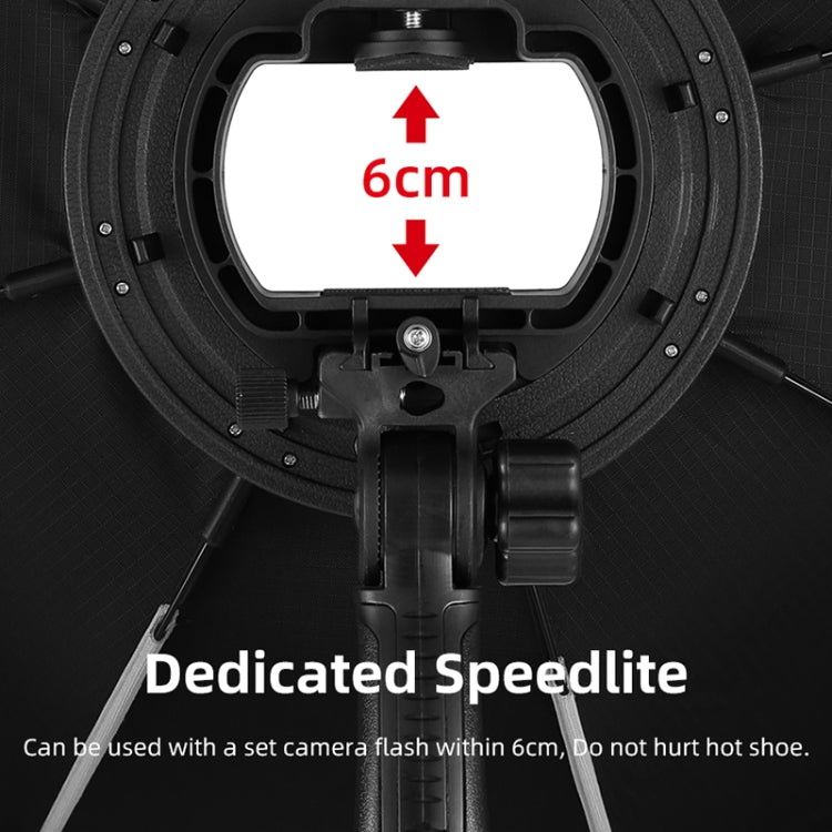 TRIOPO KS90 90cm Dome Speedlite Flash Octagon Parabolic Softbox Diffuser with Bracket Mount Handle for Speedlite