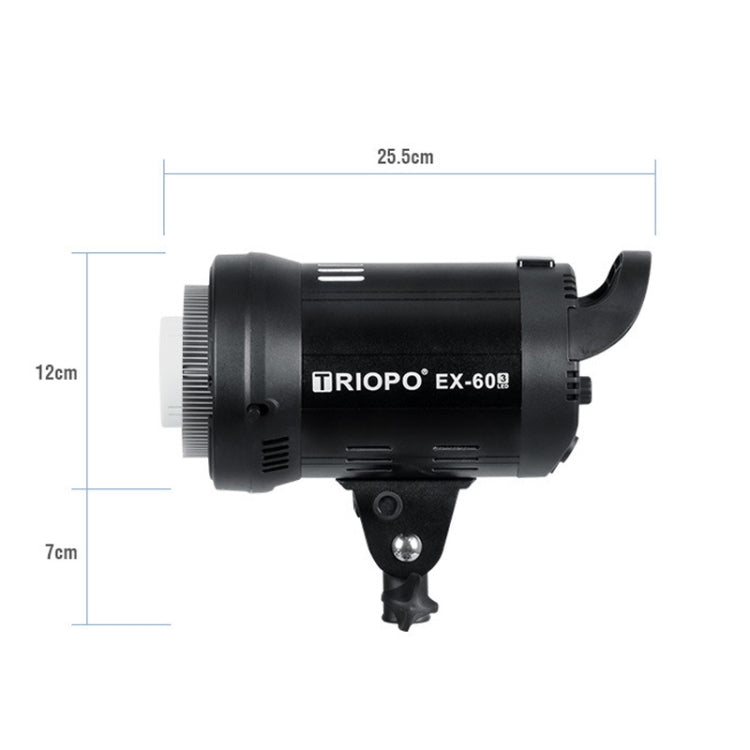 TRIOPO EX-60W Studio Flash Built-in Dissipate Heat System with EX-60III LED Single Light