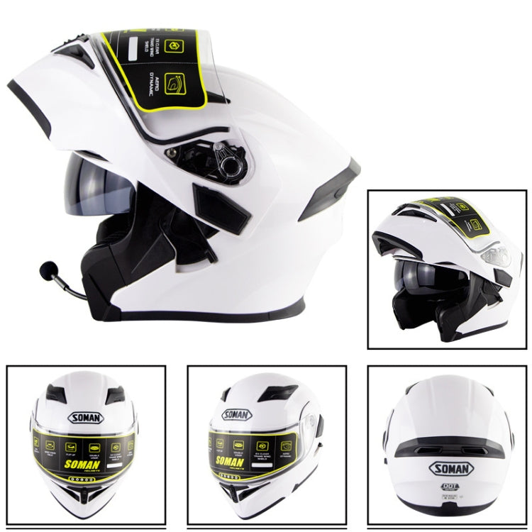 Soman 955 Skyeye Motorcycle Full / Open Face Bluetooth Helmet Headset Full Face, Supports Answer / Hang Up Calls, S, 55-56cm, M, 57-58cm, L, 59-60cm, XL, 61-62cm, XXL, 63-64cm