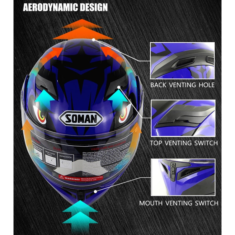 Soman 955 Skyeye Motorcycle Full / Open Face Bluetooth Helmet Headset Full Face, Supports Answer / Hang Up Calls, S, 55-56cm, M, 57-58cm, L, 59-60cm, XL, 61-62cm, XXL, 63-64cm