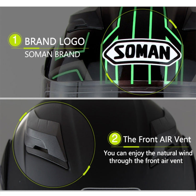 Soman 955 Skyeye Motorcycle Full / Open Face Bluetooth Helmet Headset Full Face, Supports Answer / Hang Up Calls, S, 55-56cm, M, 57-58cm, L, 59-60cm, XL, 61-62cm, XXL, 63-64cm