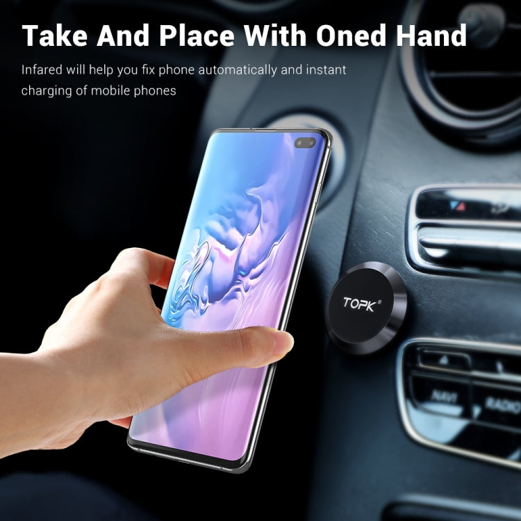 TOPK D21 Car Mobile Phone Holder Magnetic Universal In-car Phone Holder Stand, D21