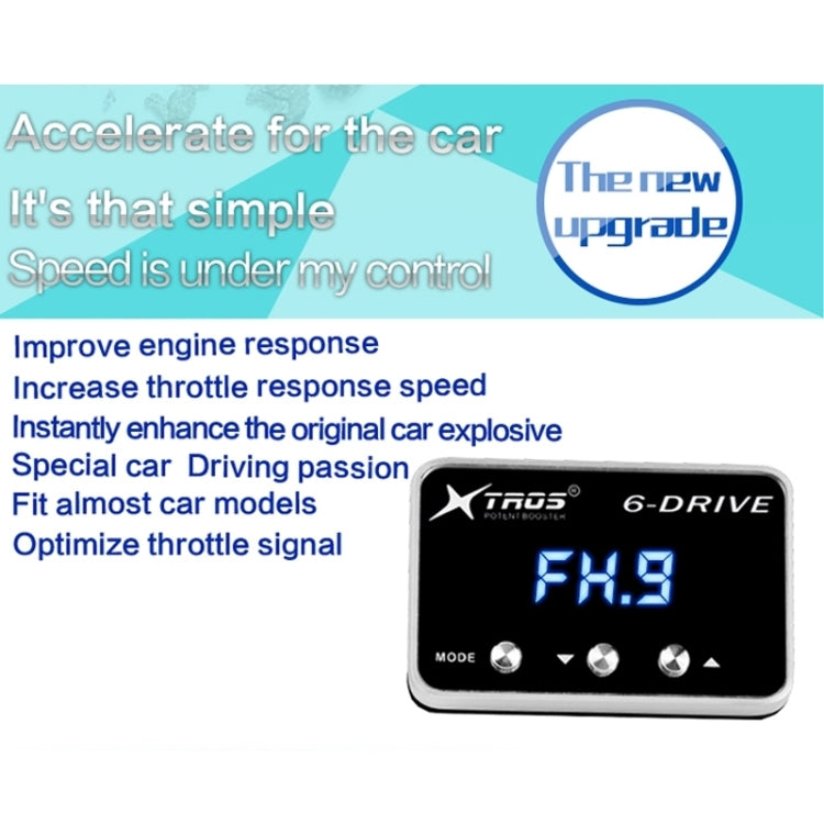 TROS TS-6Drive Potent Booster Electronic Throttle Controller, For Honda Acura MDX 2013-, For Honda Acura TLX 2014-, For Honda Acura RDX 2007-2012, For Honda Acura RDX 2013-, For Chrysler 200 2011-2014, For Chrysler 200 2015-, For Chrysler Aspen 2007-2...