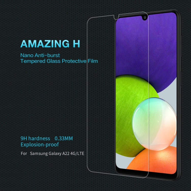 NILLKIN H Explosion-proof Tempered Glass Film, For iPhone 13 / 13 Pro, For Samsung Galaxy A22 4G LTE
