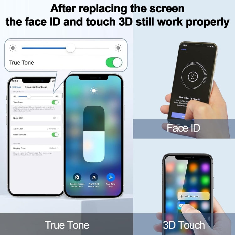 JK inell Material LCD Screen For iPhone XS Max, For iPhone 11 Pro(JK inell), For iPhone 11 Pro Max(JK inell), For iPhone 12 / 12 Pro(JK inell)