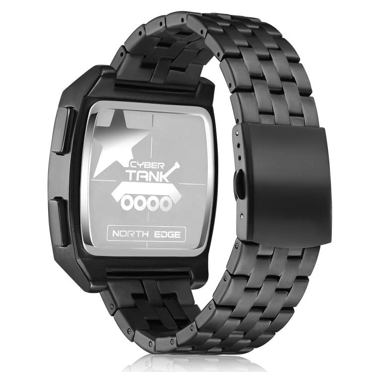 NORTH EDGE CyberTank Stainless Steel Strap Multifunctional Electronic Watch, CyberTank