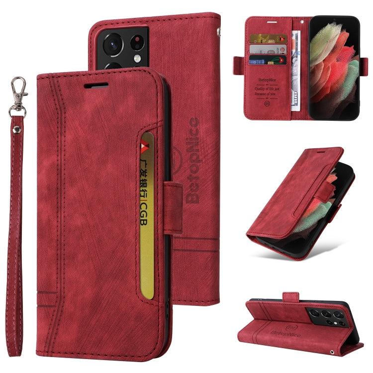 BETOPNICE Dual-side Buckle Leather Phone Case, For Samsung Galaxy S21+ 5G, For Samsung Galaxy S21 Ultra 5G, For Samsung Galaxy S22 5G, For Samsung Galaxy S22+ 5G, For Samsung Galaxy S22 Ultra 5G, For Samsung Galaxy A22 5G, For Samsung Galaxy S21 5G