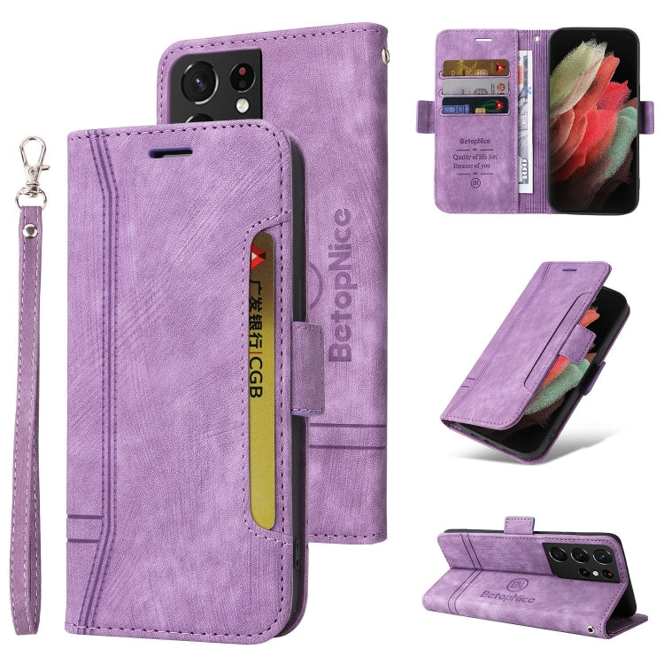 BETOPNICE Dual-side Buckle Leather Phone Case, For Samsung Galaxy S21+ 5G, For Samsung Galaxy S21 Ultra 5G, For Samsung Galaxy S22 5G, For Samsung Galaxy S22+ 5G, For Samsung Galaxy S22 Ultra 5G, For Samsung Galaxy A22 5G, For Samsung Galaxy S21 5G