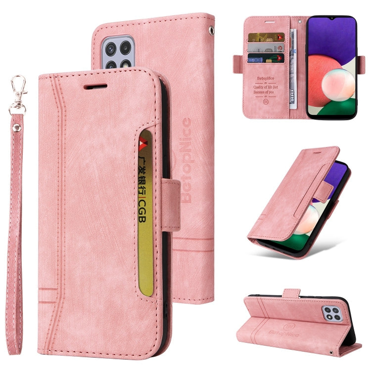 BETOPNICE Dual-side Buckle Leather Phone Case, For Samsung Galaxy S21+ 5G, For Samsung Galaxy S21 Ultra 5G, For Samsung Galaxy S22 5G, For Samsung Galaxy S22+ 5G, For Samsung Galaxy S22 Ultra 5G, For Samsung Galaxy A22 5G, For Samsung Galaxy S21 5G