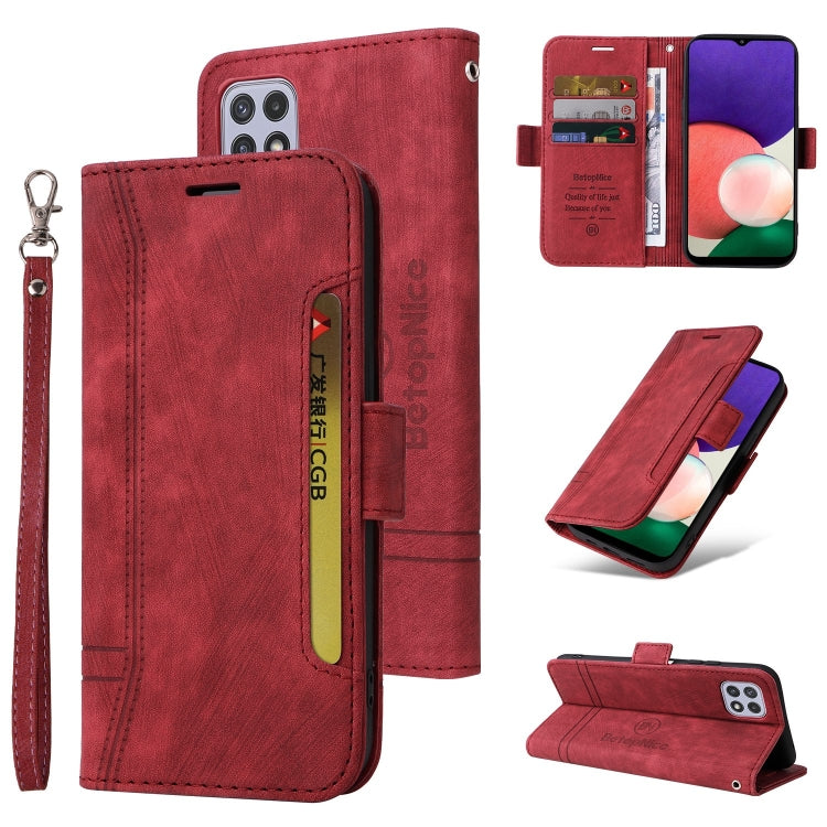 BETOPNICE Dual-side Buckle Leather Phone Case, For Samsung Galaxy S21+ 5G, For Samsung Galaxy S21 Ultra 5G, For Samsung Galaxy S22 5G, For Samsung Galaxy S22+ 5G, For Samsung Galaxy S22 Ultra 5G, For Samsung Galaxy A22 5G, For Samsung Galaxy S21 5G