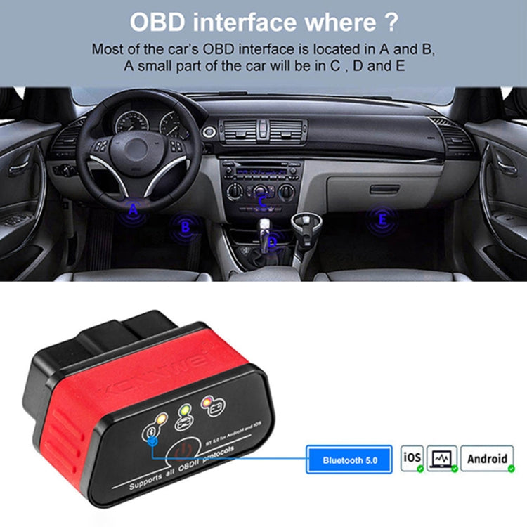 KONNWEI KW903 Bluetooth 5.0 OBD2 Car Fault Diagnostic Scan Tools Support IOS / Android, KW903