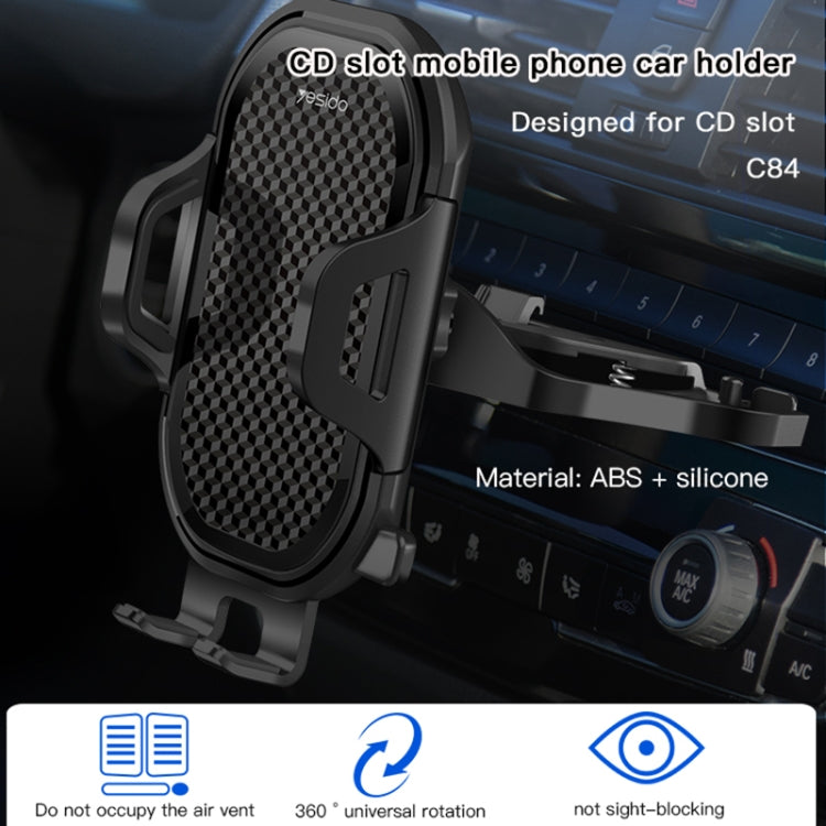Yesido C84 360 Degree Rotating CD Port Car Phone Holder, C84