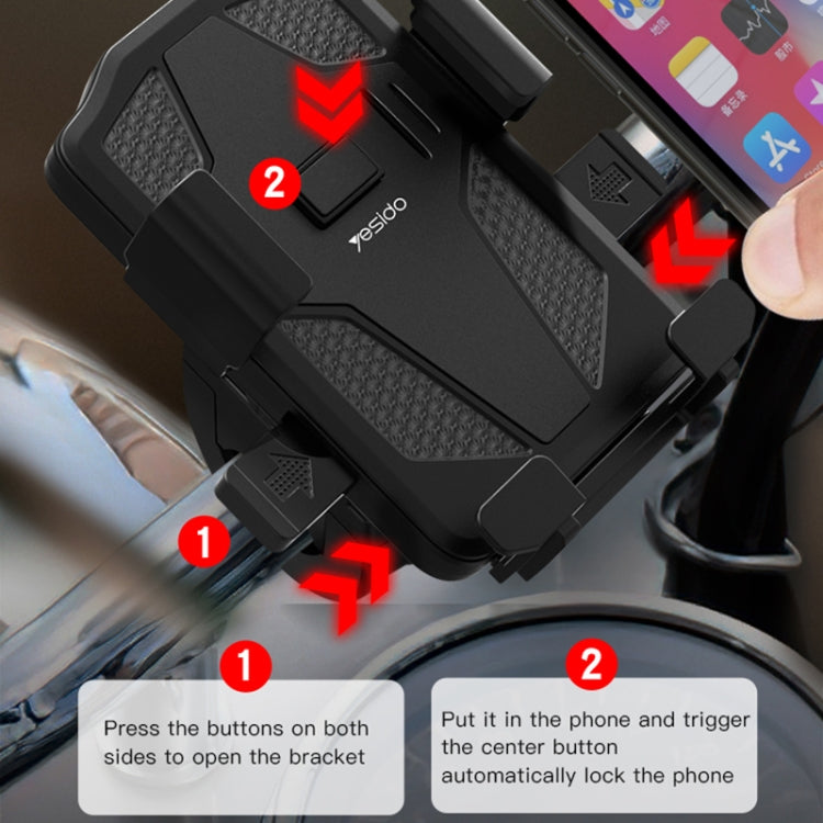 Yesido C94 Bicycle / Motorcycle Elastic Clip Phone Navigation Bracket, C94