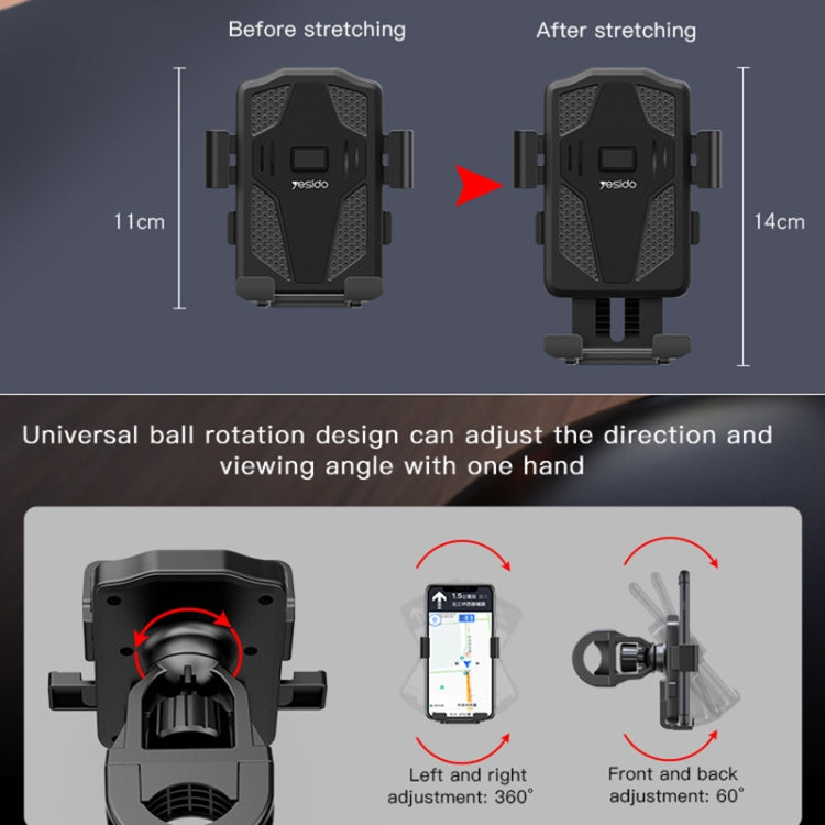 Yesido C94 Bicycle / Motorcycle Elastic Clip Phone Navigation Bracket, C94