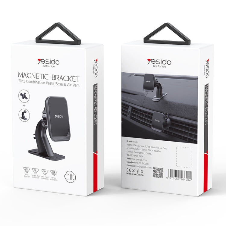 Yesido C110 Car Center Console Paste Magsafe Magnetic Phone Bracket, C110