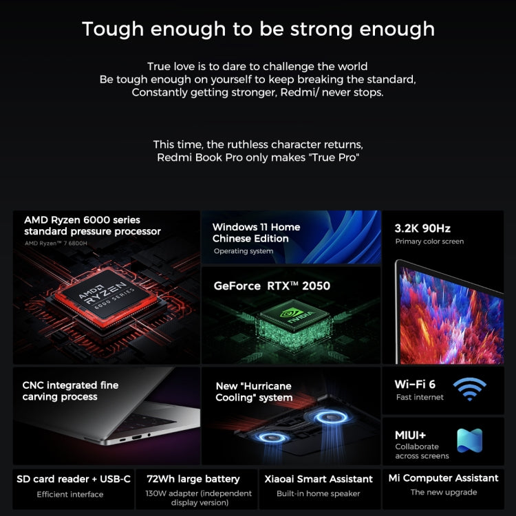 Xiaomi RedmiBook Pro 15 Laptop Ryzen 7 6800H 16GB+512GB