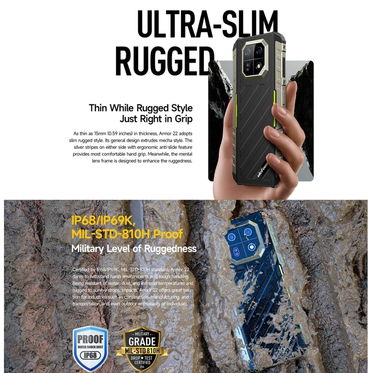 Ulefone Armor 22 Rugged Smartphone 8GB+128GB IP68 IP69K