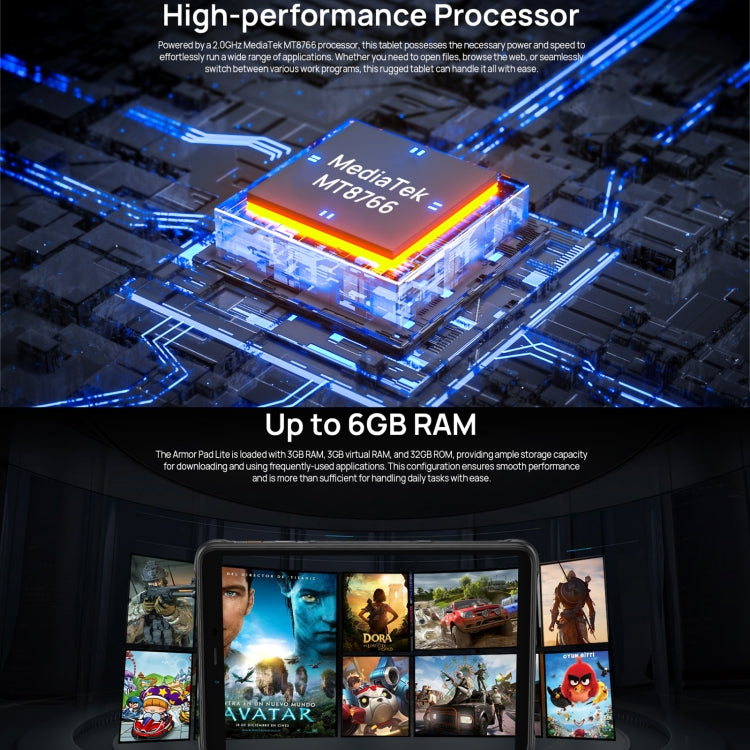 Ulefone Armor Pad Lite Tablet 8.0-inch Android 13 3GB+32GB