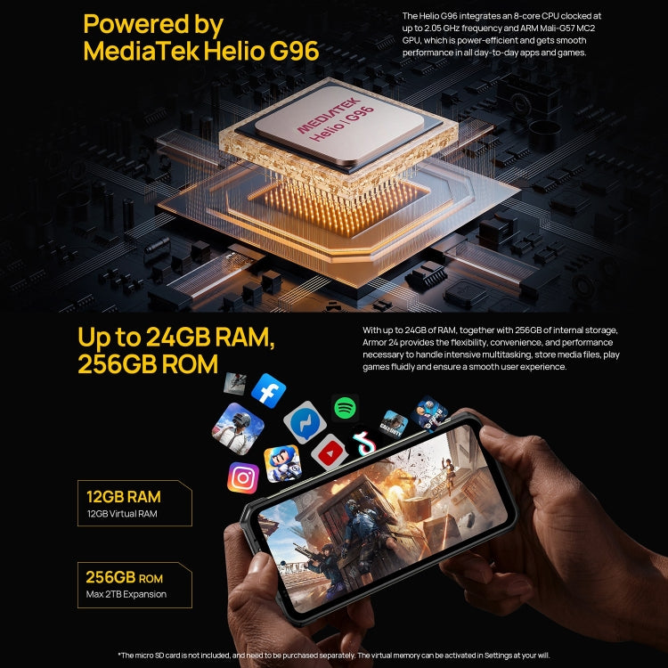 Ulefone Armor 24 Rugged Smartphone 12GB+256GB 22000mAh