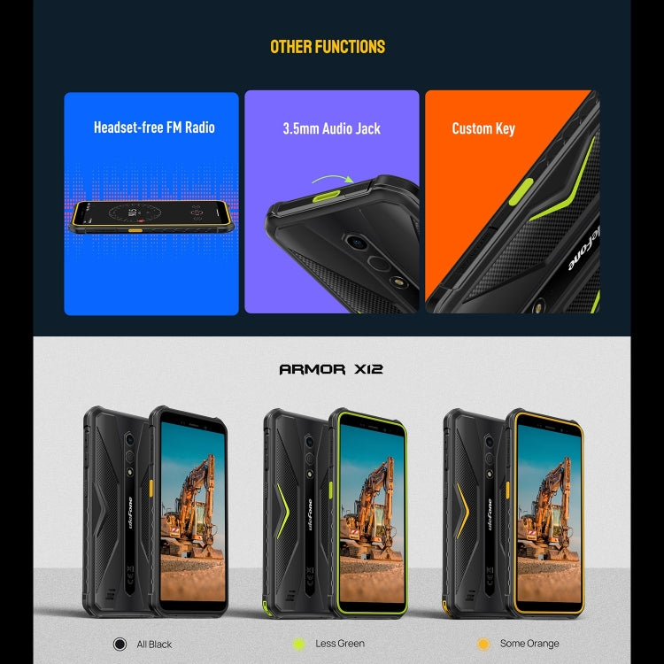 Ulefone Armor X12 Rugged Smartphone 5.45in 3GB+32GB 4G NFC