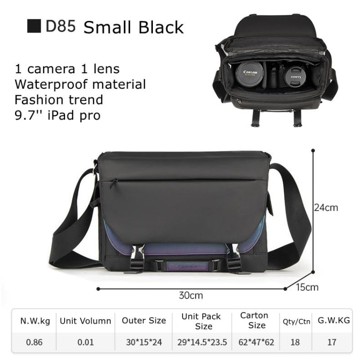 Cwatcun D85 Camera Bag Side Quick Access Camera Messenger Case Waterproof Bag