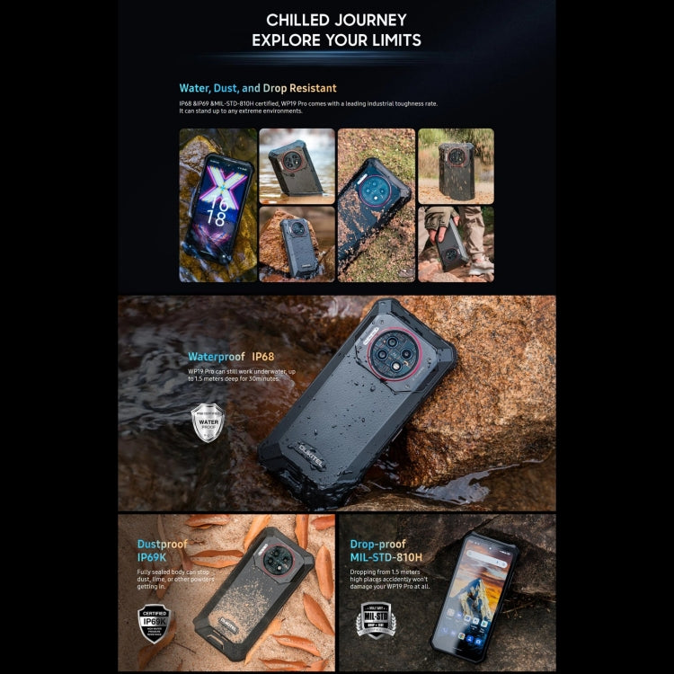 Oukitel WP19 Pro Smartphone 8GB+256GB 22000mAh 4G NFC by OUKITEL