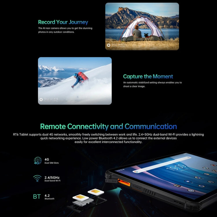 OUKITEL RT6 Rugged Tablet 10.1-inch FHD+ 8GB+256GB 4G