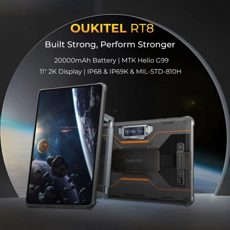 OUKITEL RT8 Rugged Tablet 11 Inch Android 13 6GB+256GB 4G
