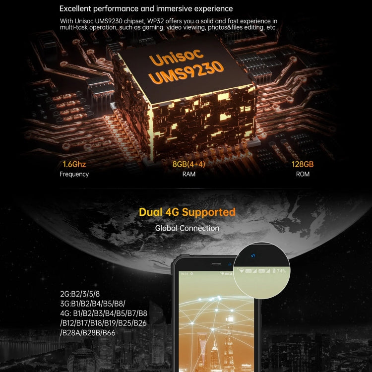 Oukitel WP32 Smartphone Rugerizado 4G 4GB+128GB 6300mAh by OUKITEL