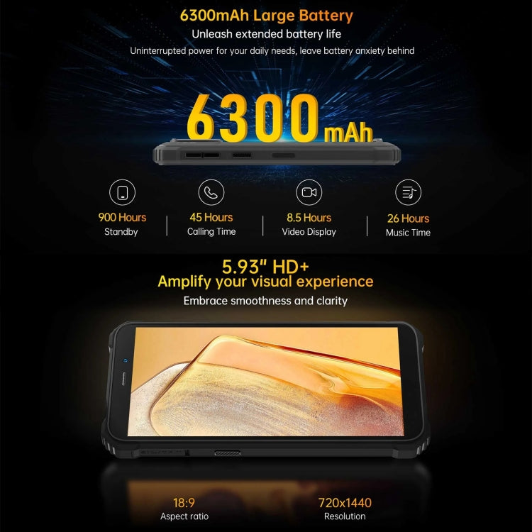 Oukitel WP32 Smartphone Rugerizado 4G 4GB+128GB 6300mAh by OUKITEL