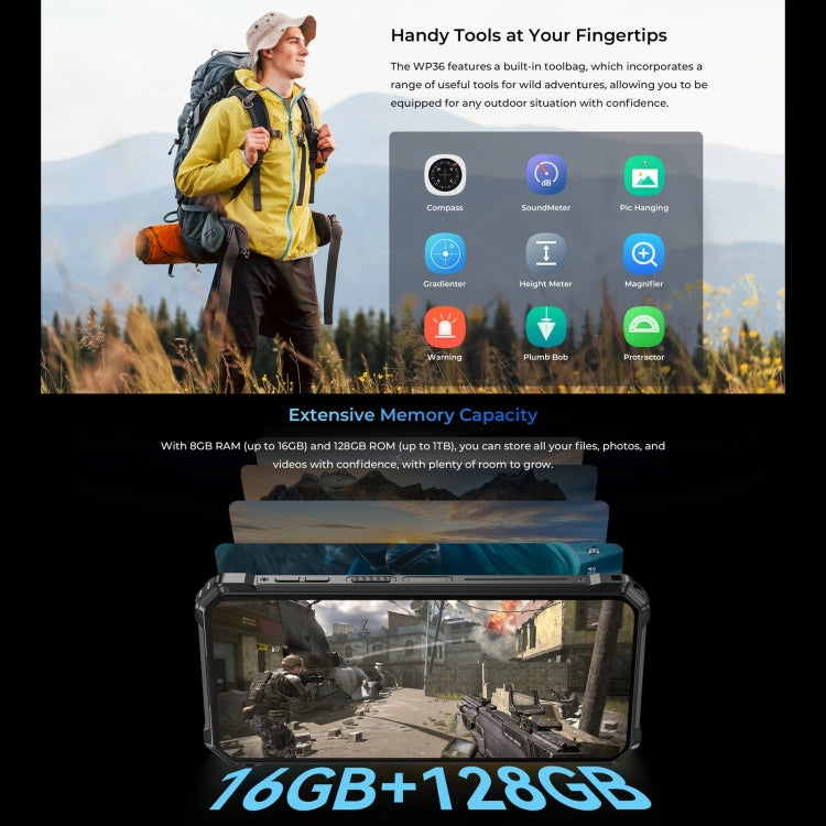 Oukitel WP36 Smartphone 8GB+128GB 10600mAh 6.52In 4G