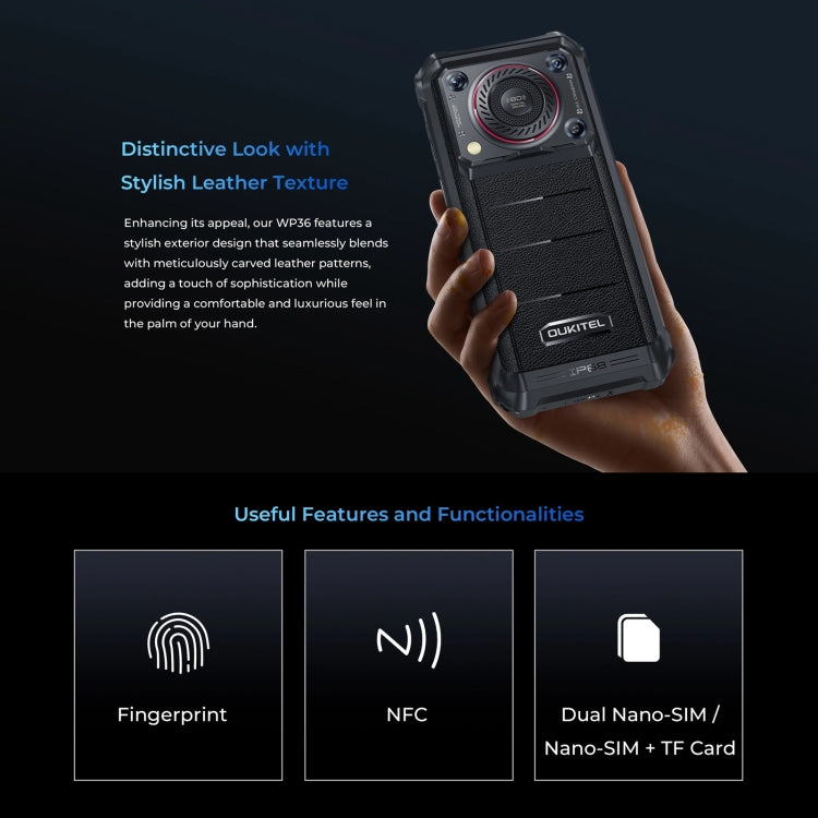Oukitel WP36 Smartphone 8GB+128GB 10600mAh 6.52In 4G