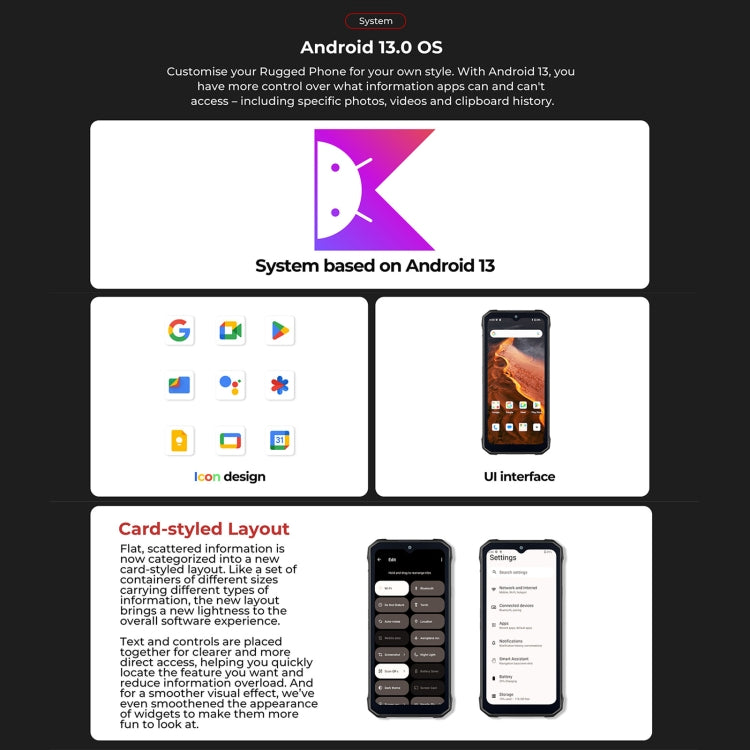 HOTWAV T7 Smartphone Resistente Android 13 4GB+128GB 6280mAh by HOTWAV