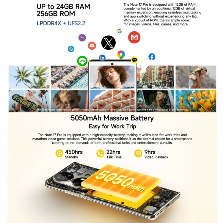 Ulefone Note 17 Pro Móvil 6.78 120Hz 12GB+256GB 4G by Ulefone