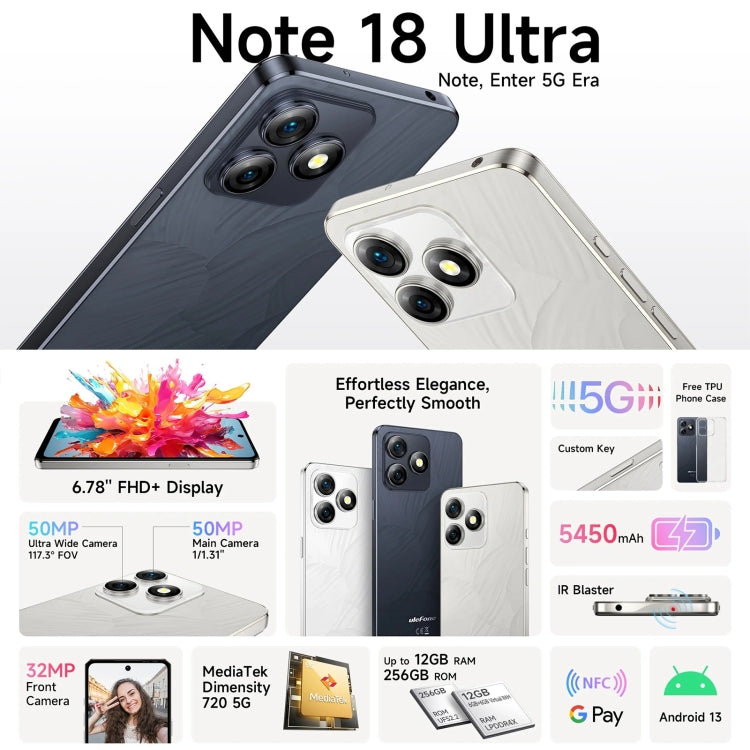Ulefone Note 18 Ultra Smartphone 5G 6.78 Pulgadas 6GB+256GB by Ulefone