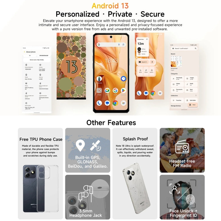 Ulefone Note 18 Ultra Smartphone 5G 6.78 Pulgadas 6GB+256GB by Ulefone